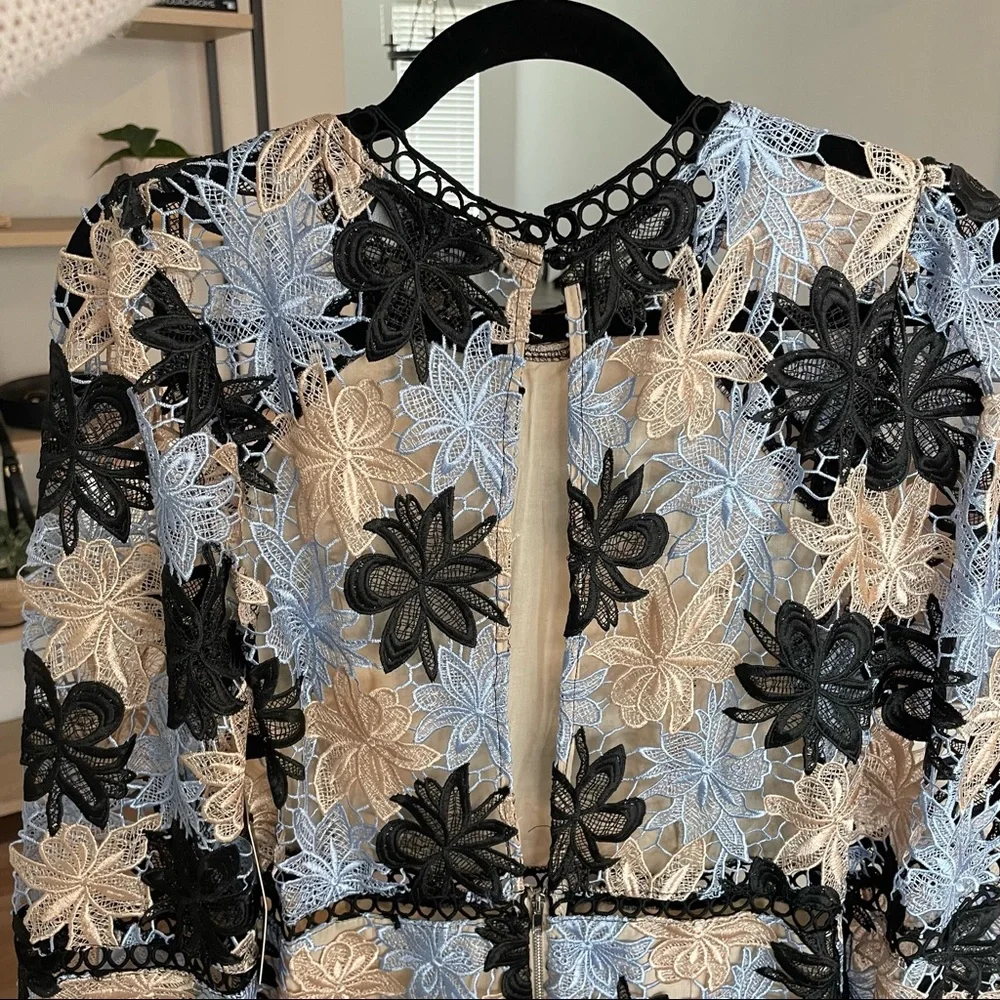 NWT Lulus Floral Crochet Lace Mini Dress - Picture 5 of 7